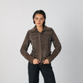 Brown Y2K Suede Jacket (S)