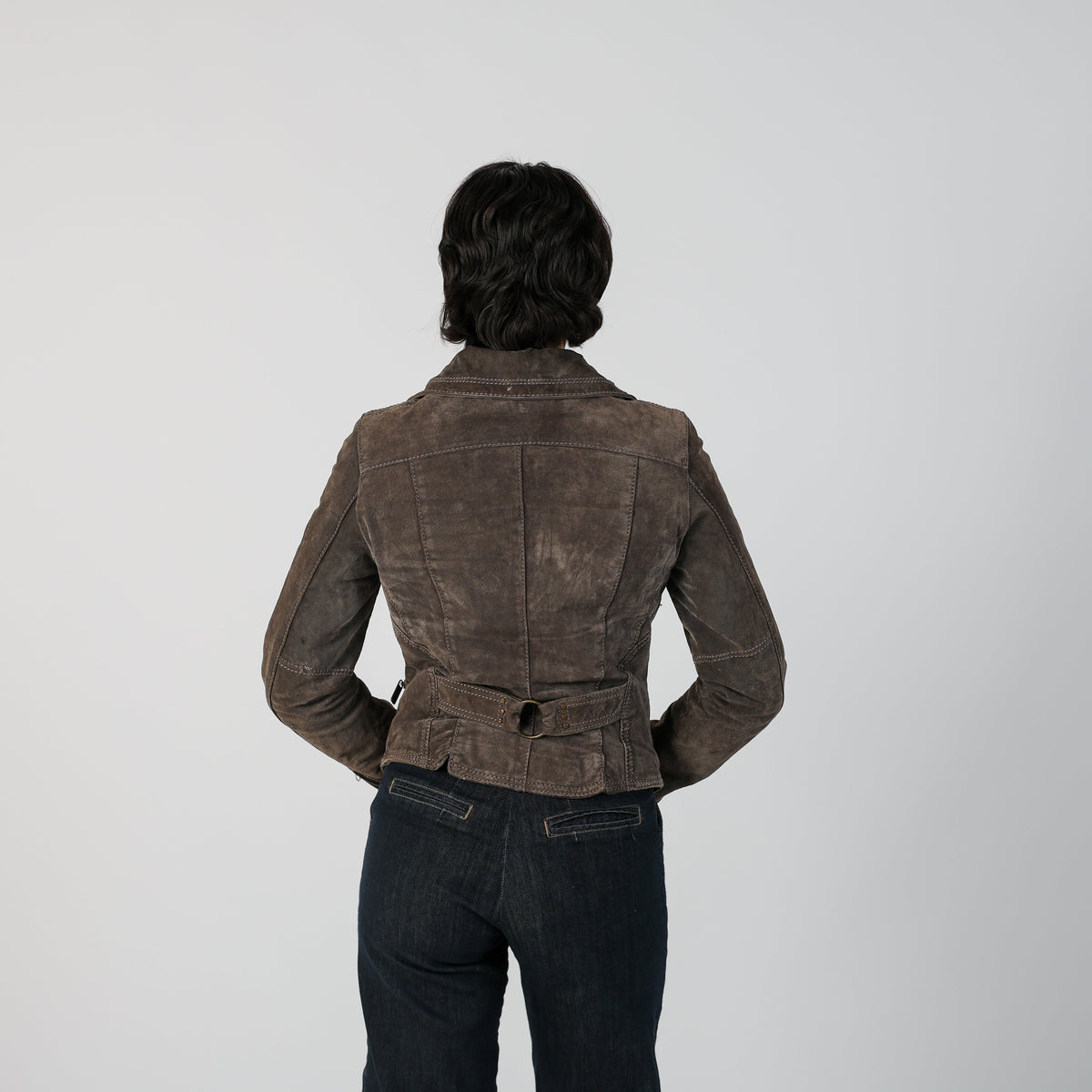 Brown Y2K Suede Jacket (S)