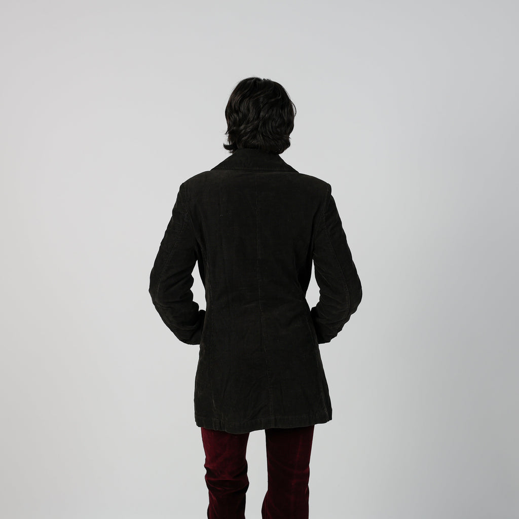 Brown Y2K Sisley Cord Jacket (S)