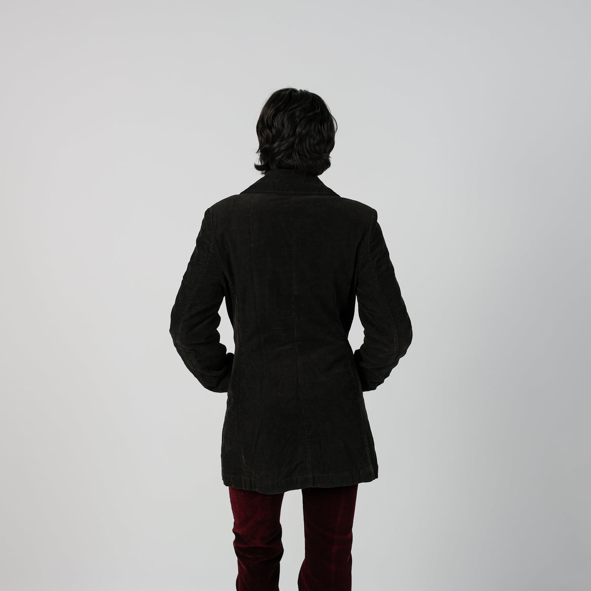 Brown Y2K Sisley Cord Jacket (S)