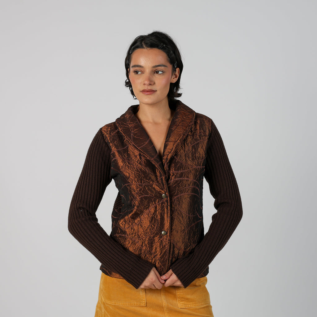 Bronze Y2K Casual Jacket (S)