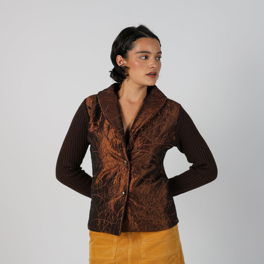 Bronze Y2K Casual Jacket (S)