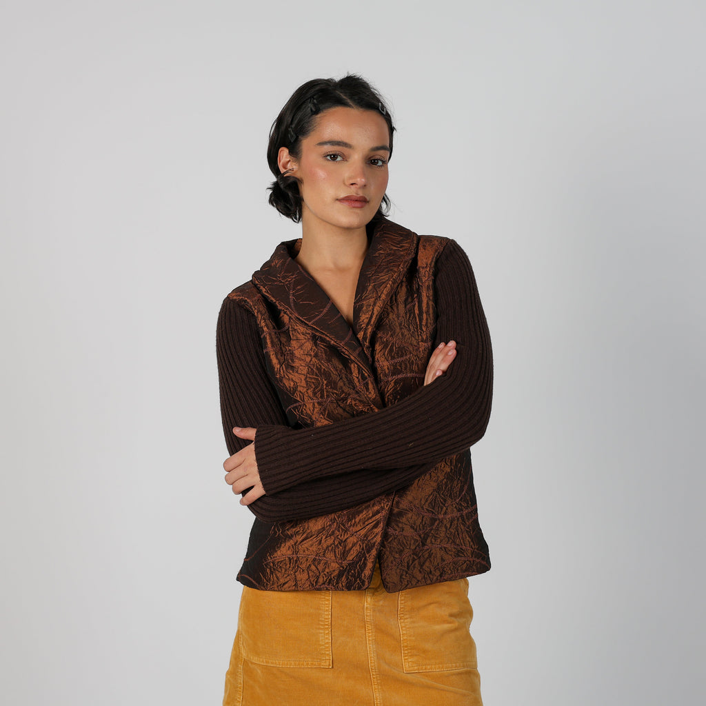 Bronze Y2K Casual Jacket (S)