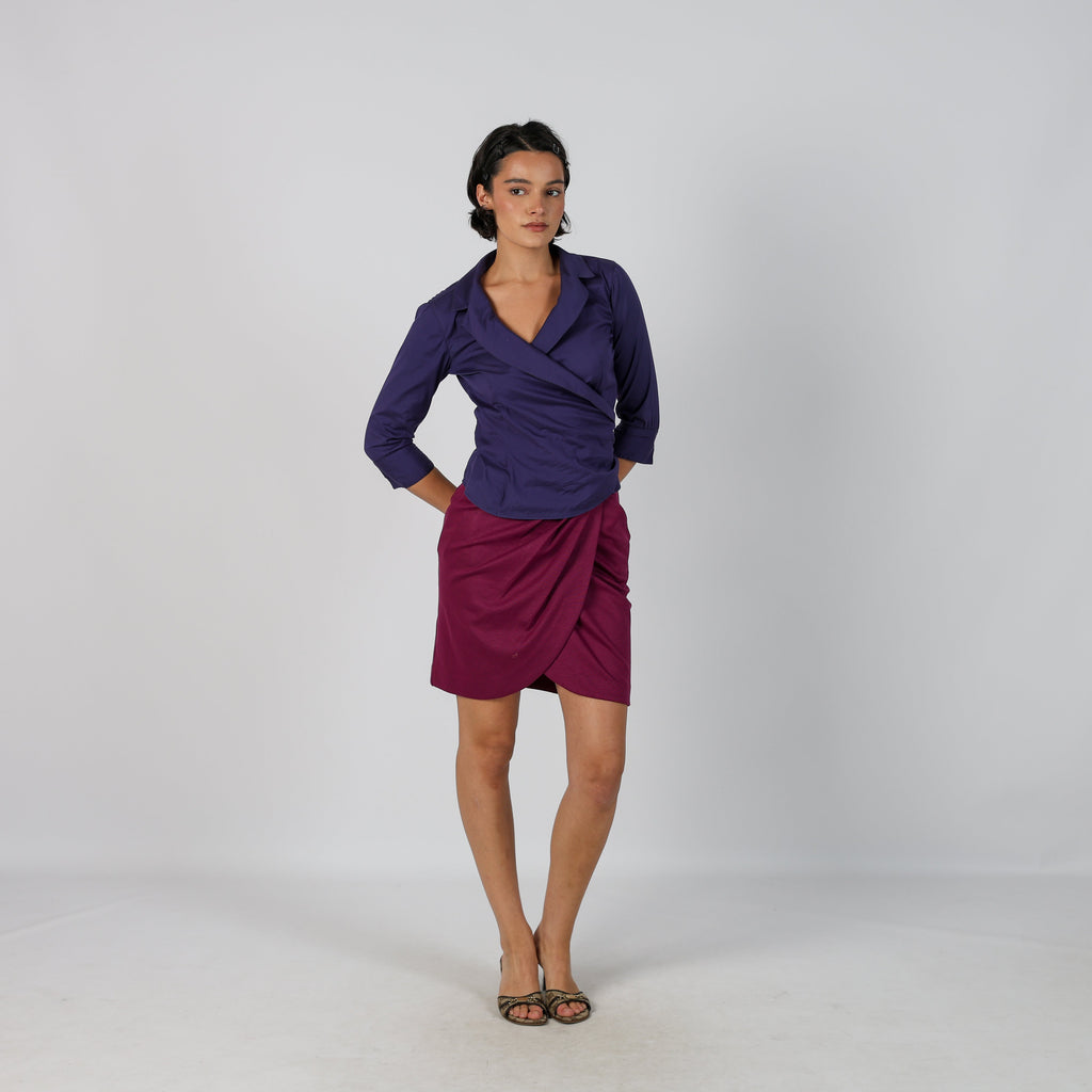 Purple Y2K Miss Sixty Woven Mini Skirt (xs)