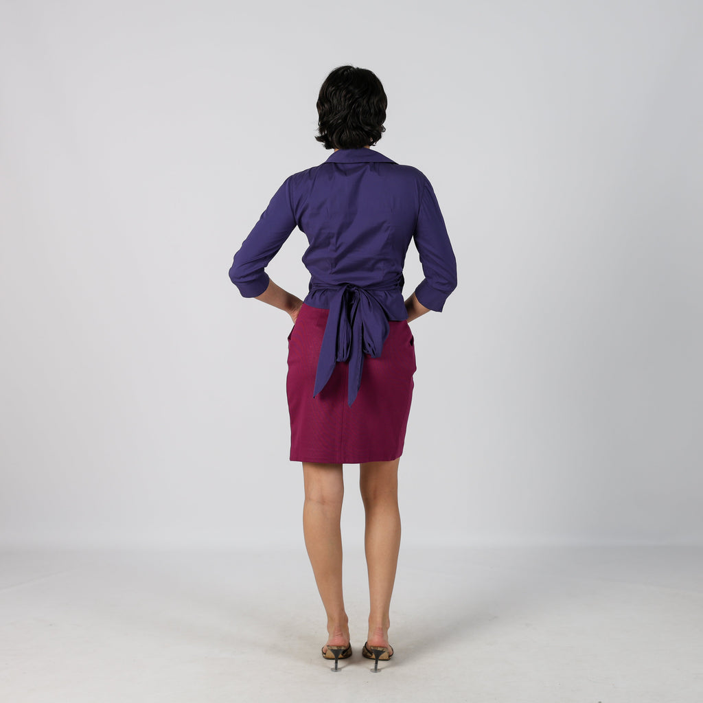 Purple Y2K Miss Sixty Woven Mini Skirt (xs)
