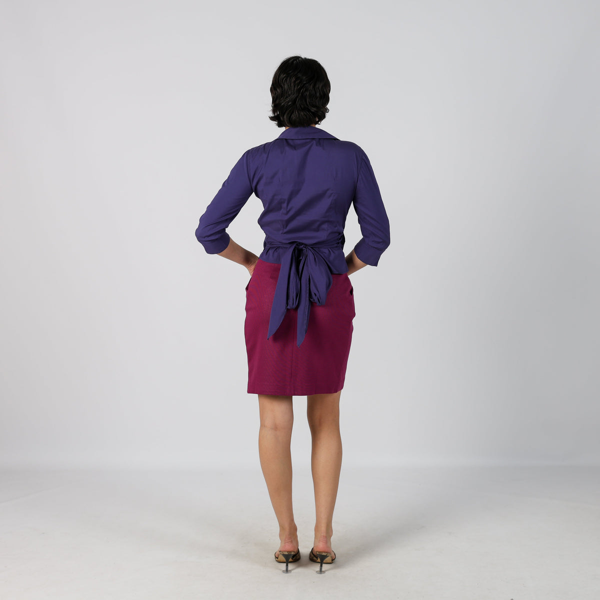 Purple Y2K Miss Sixty Woven Mini Skirt (xs)