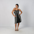 Black Y2K Woven Midi Dress (L)