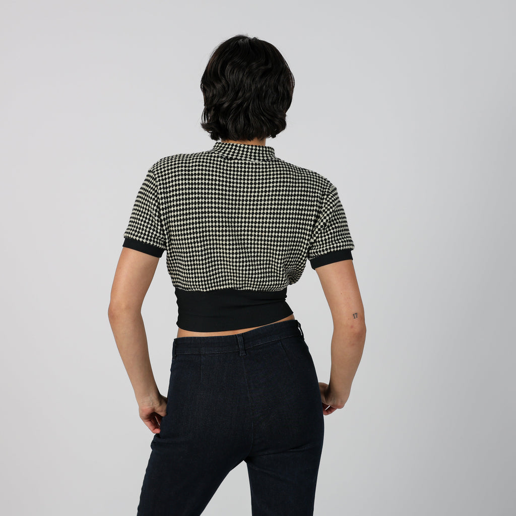 Black Y2K Woven Top (S)