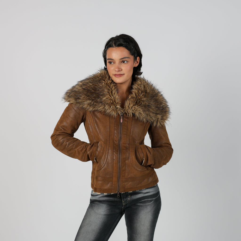 Brown Y2K Armani Jeans Suede Jacket (S)