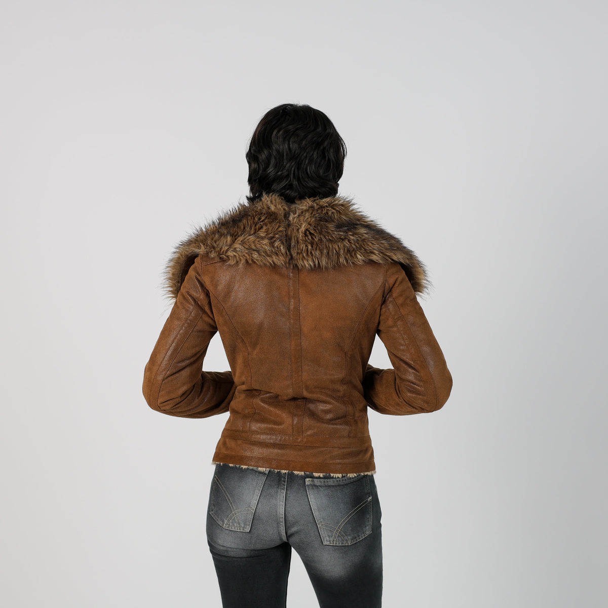 Brown Y2K Armani Jeans Suede Jacket (S)