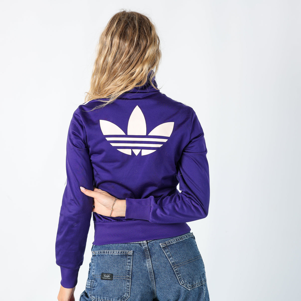 Purple Y2K Adidas Track Jacket (XS)