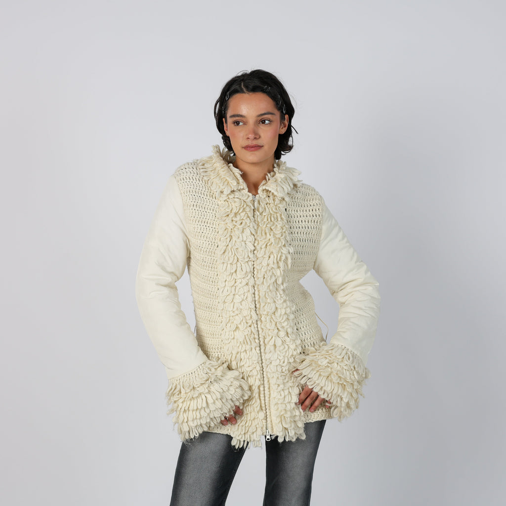 Cream Y2K Casual Jacket (M)