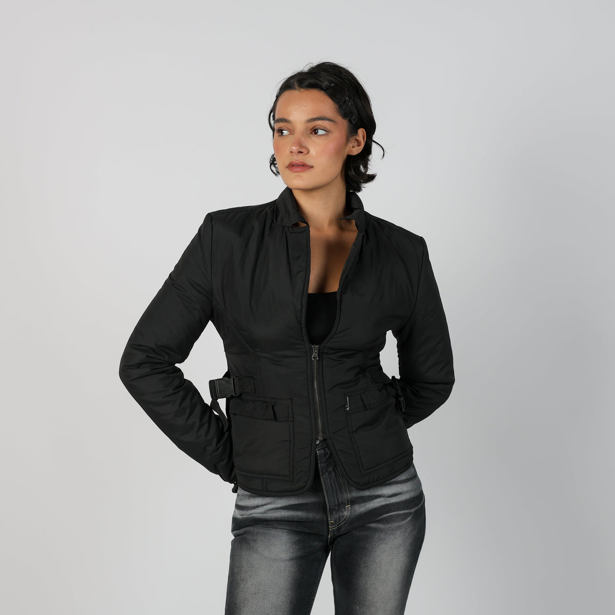 Black Y2K PHARD Puffer Jacket (S)