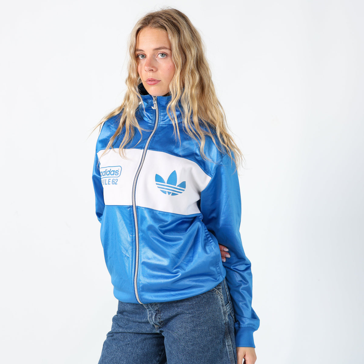 Blue Y2K Adidas Track Jacket (XS)