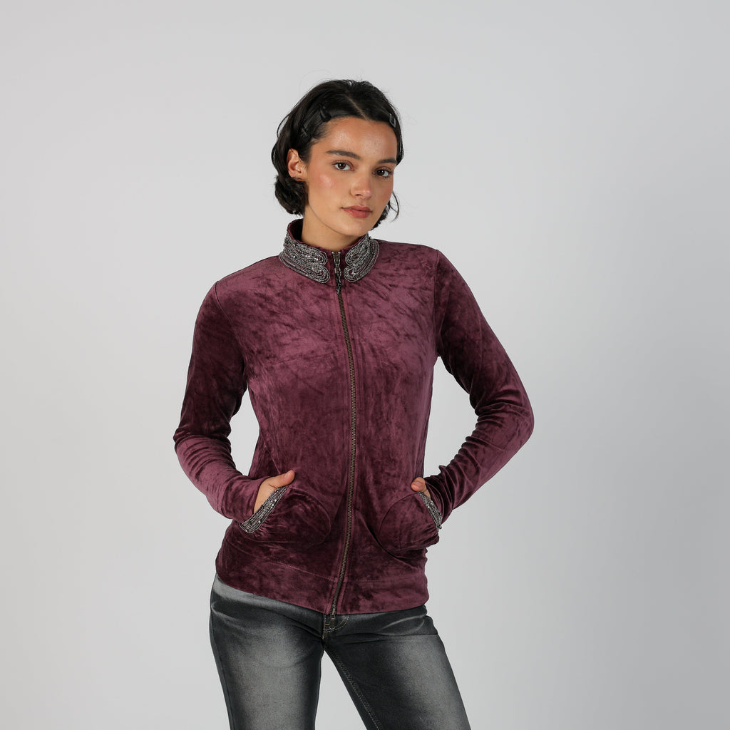 Purple Y2K Woven Jacket (S)