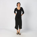 Black Y2K Woven Midi Skirt (XS)