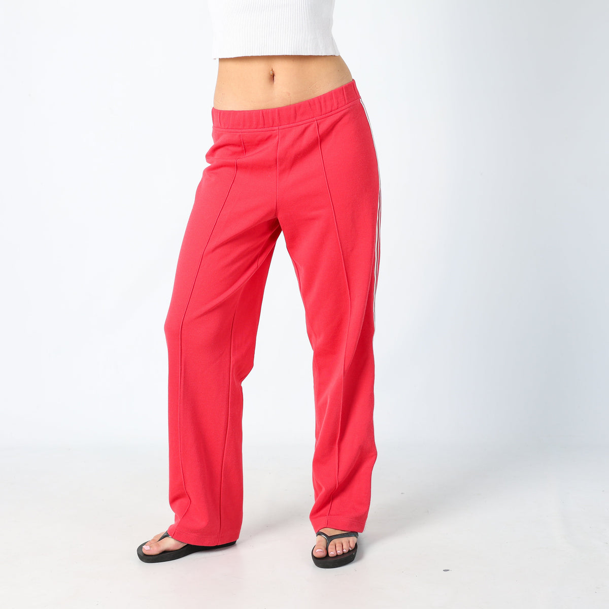 Red Y2K Adidas Track Pants (10)