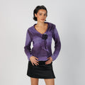 Purple Y2K Vanity Knitted Top (S)