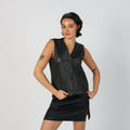 Black Y2K Alpha Leather Jacket (S)
