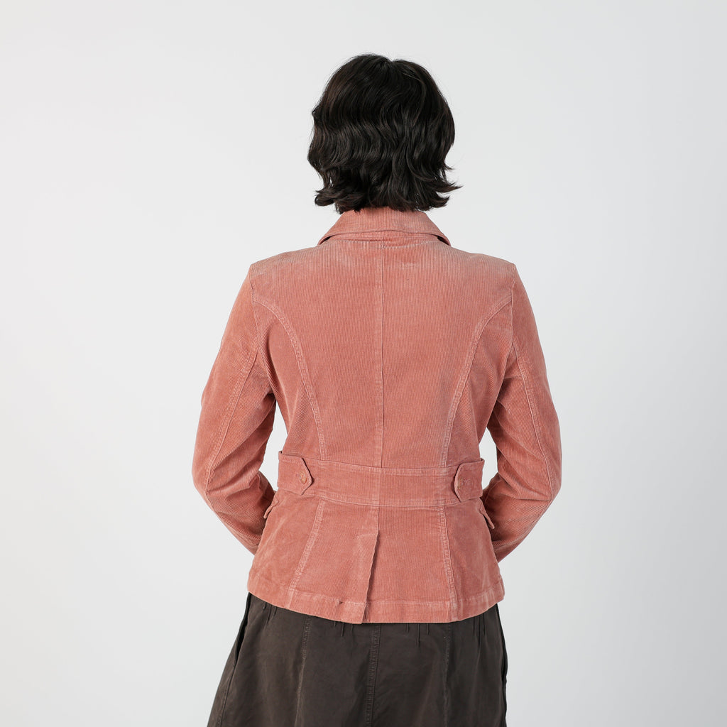 Peach Y2K Sisley Cord Jacket (S)