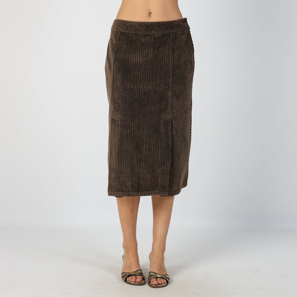 Brown Y2K Max&Co. Cord Skirt (XS)
