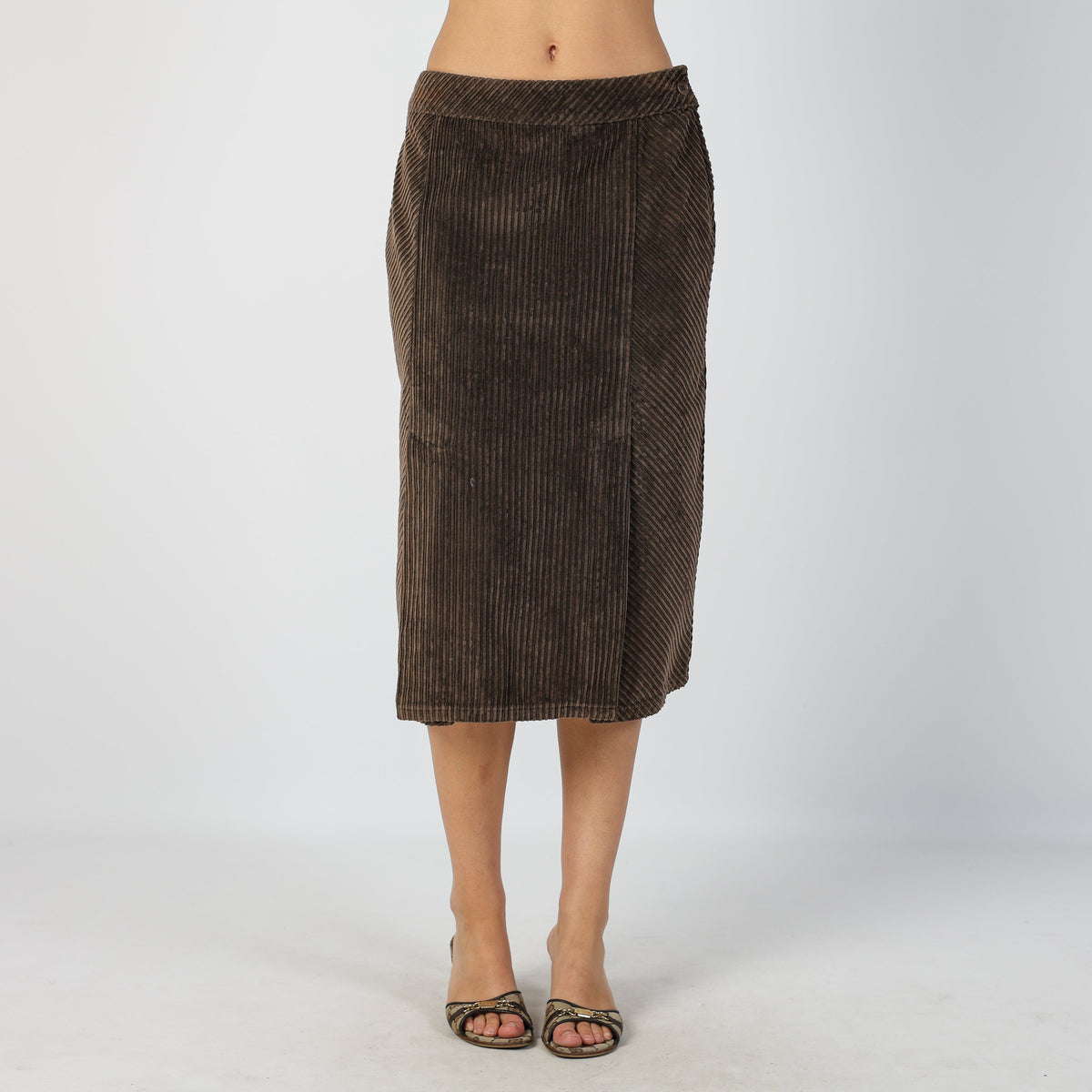 Brown Y2K Max&Co. Cord Skirt (XS)