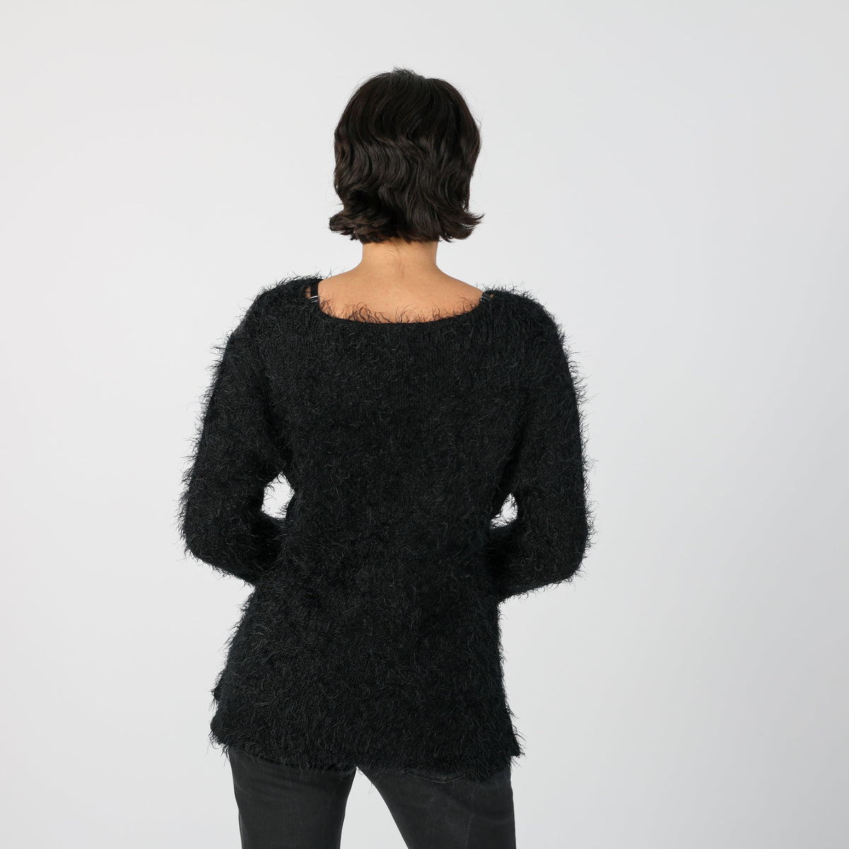 Black Y2K Knitted Jumper (M)