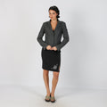 Black Y2K Woven Midi Skirt (XS)