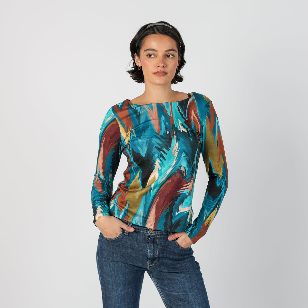 Blue Y2K Long Sleeve Top (S)