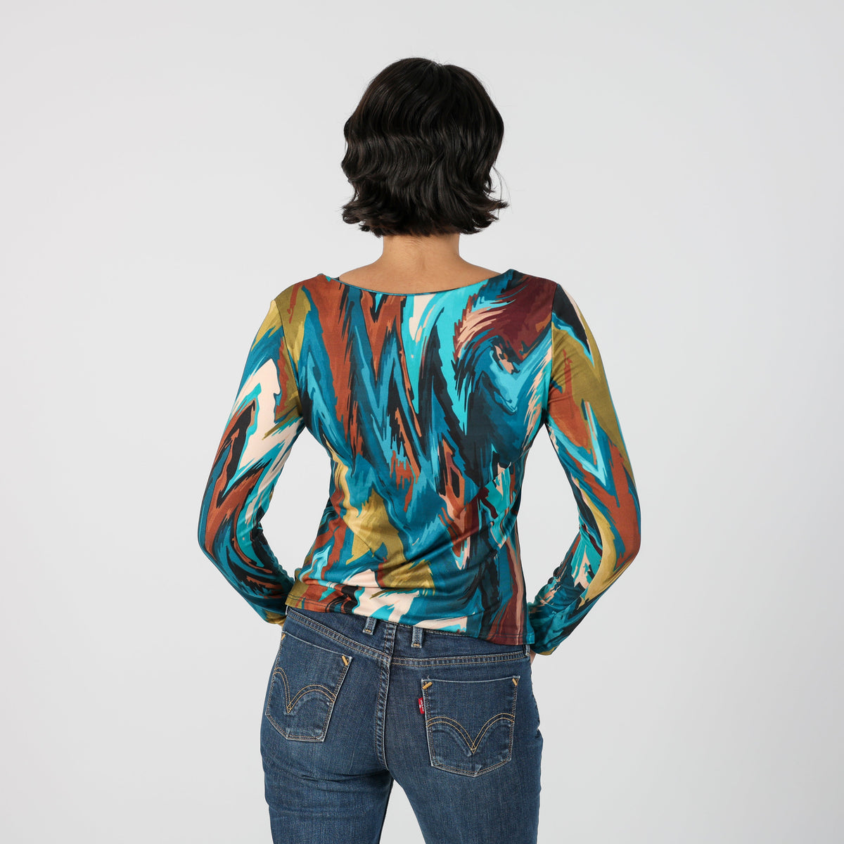 Blue Y2K Long Sleeve Top (S)