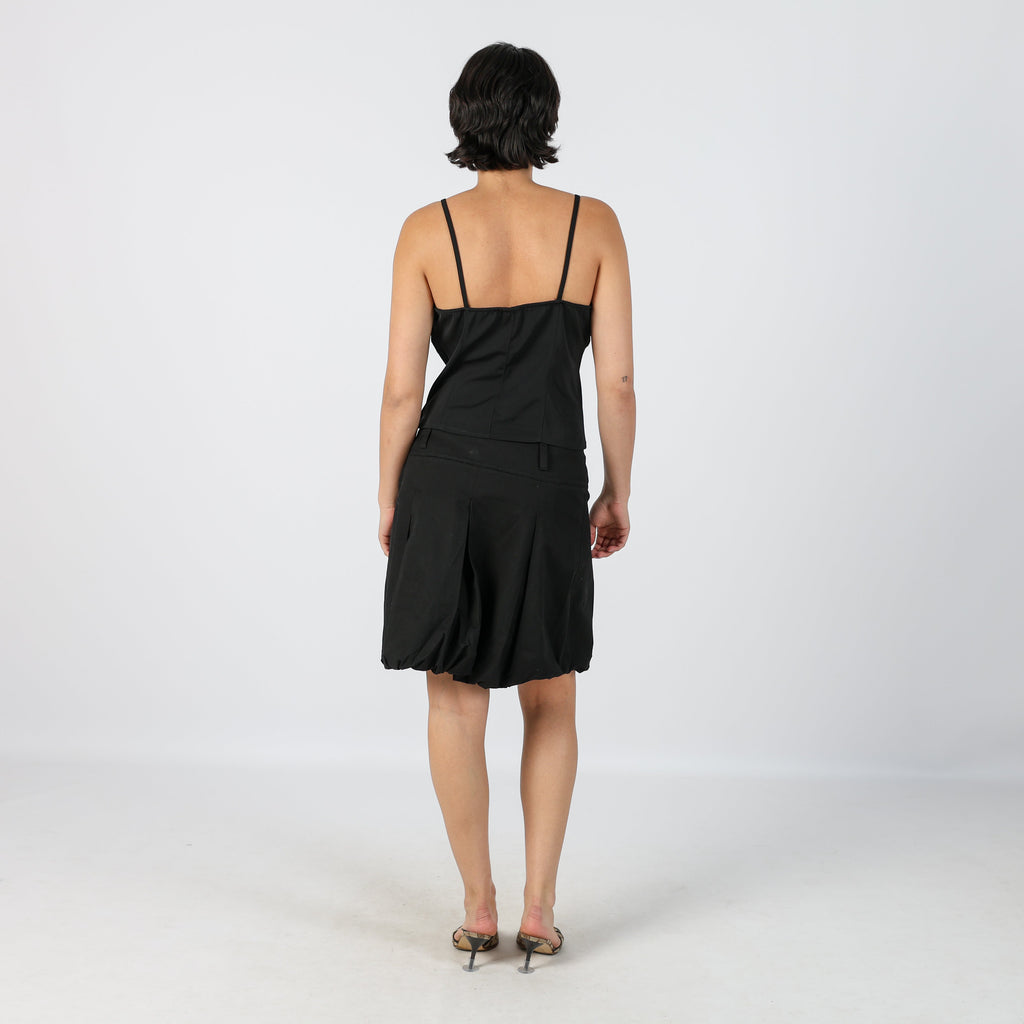 Black Y2K Denim Midi Skirt (S)