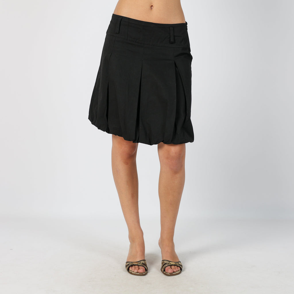 Black Y2K Denim Midi Skirt (S)