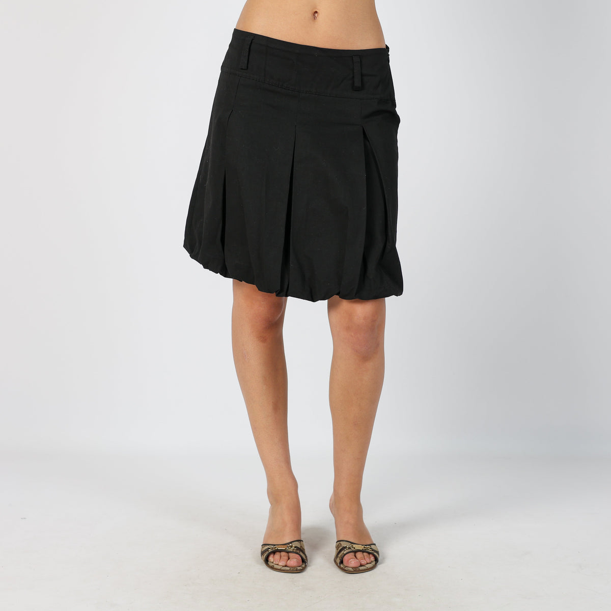 Black Y2K Denim Midi Skirt (S)