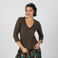 Brown Y2K Trussardi Long Sleeve Top (S)