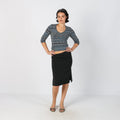 Black Y2K Made in Italy Woven Midi Skirt (S)