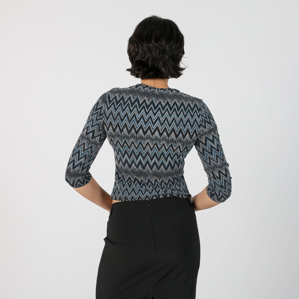 Black Y2K Long Sleeve Top (S)