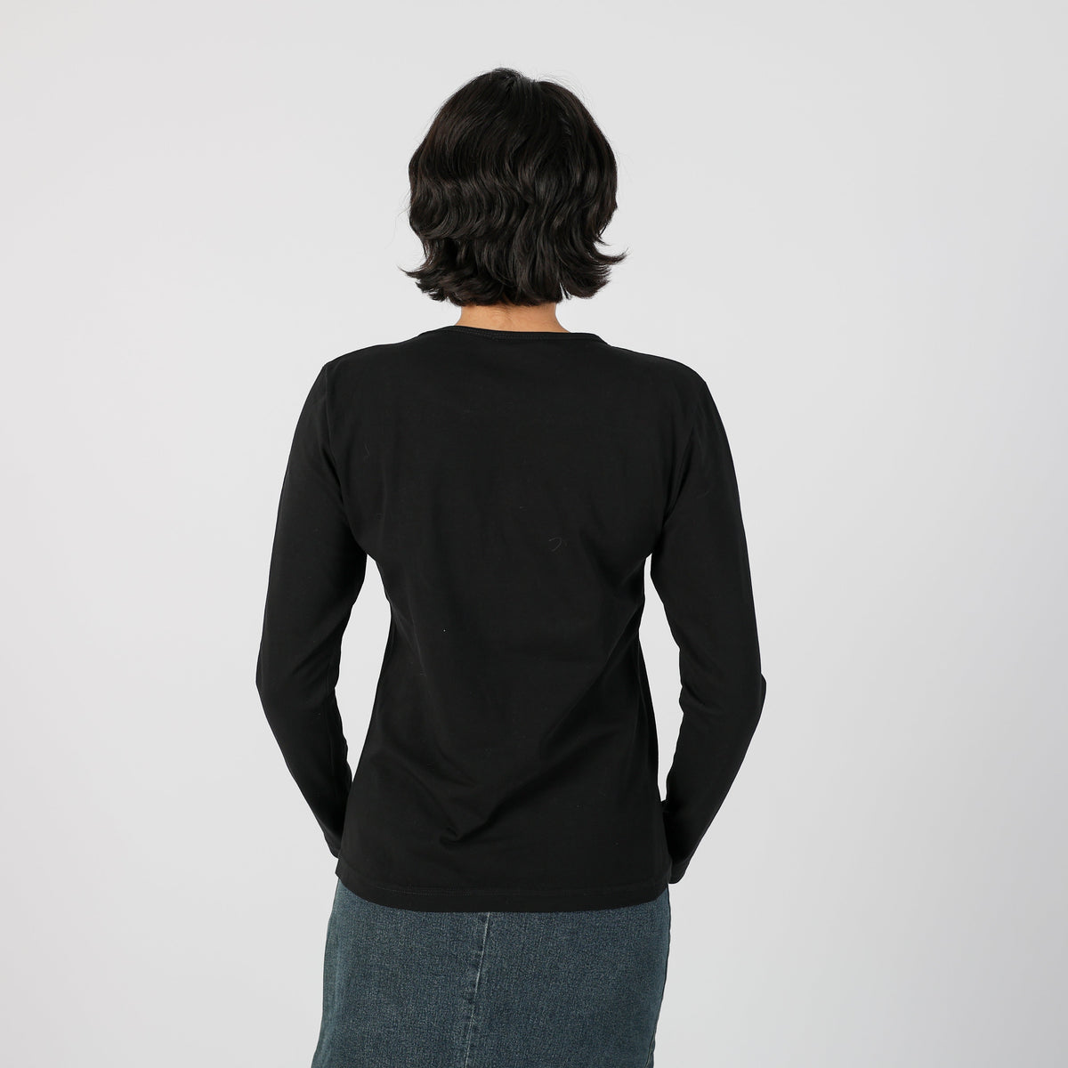 Black Y2K Miss Clo Long Sleeve Top (S)
