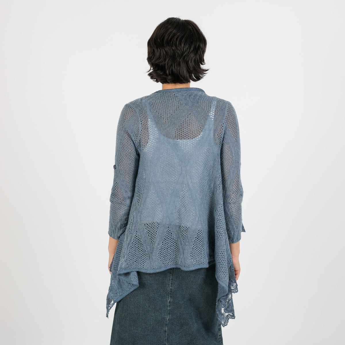 Light Blue Y2K Made in Italy Knitted Top (M)