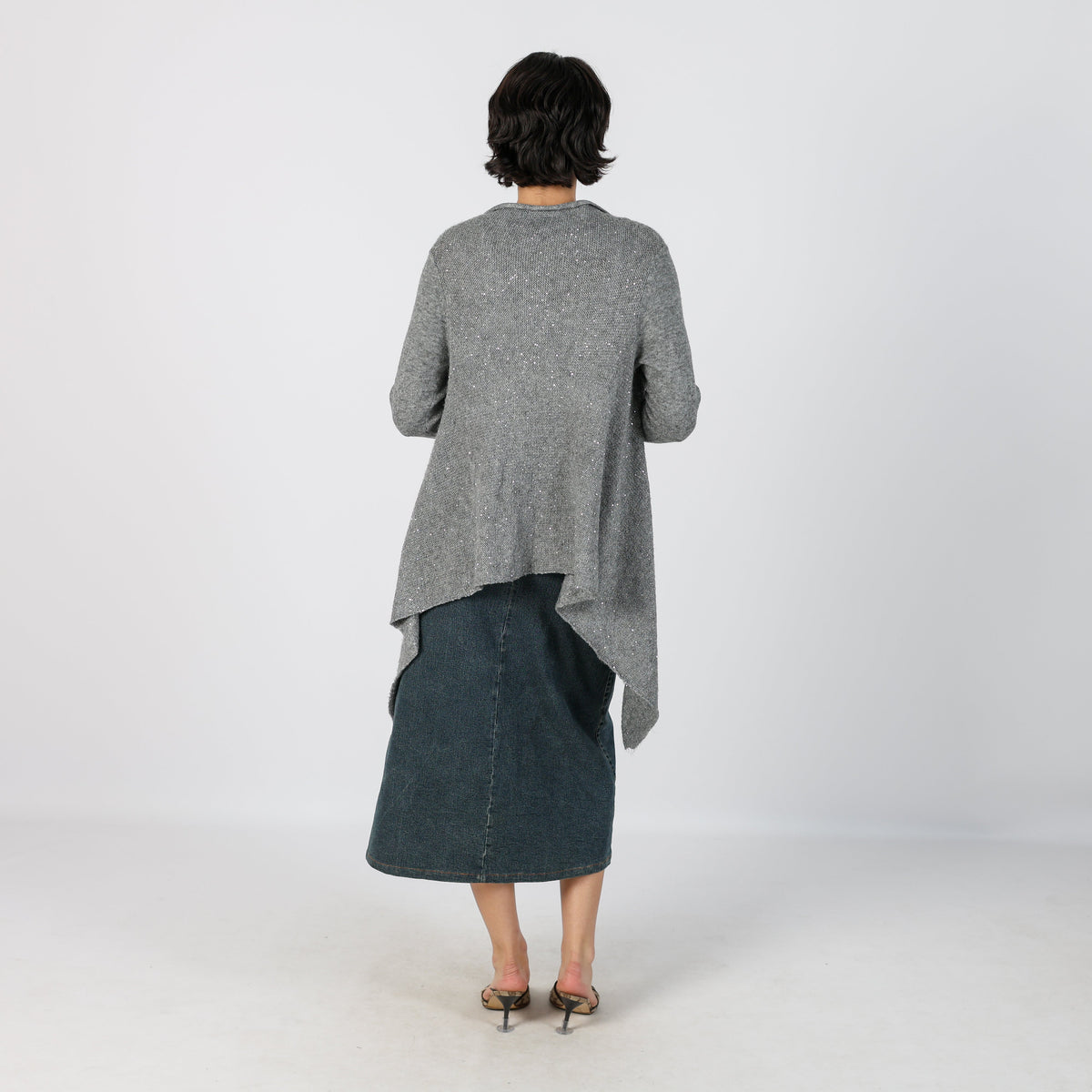 Grey Y2K Cardigan (M)