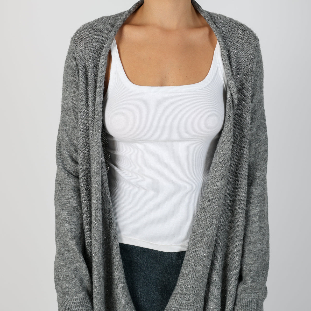 Grey Y2K Cardigan (M)