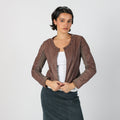 Brown Y2K Made in Italy Leather Jacket (S)