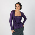 Purple Y2K Fly Girl Long Sleeve Top (S)