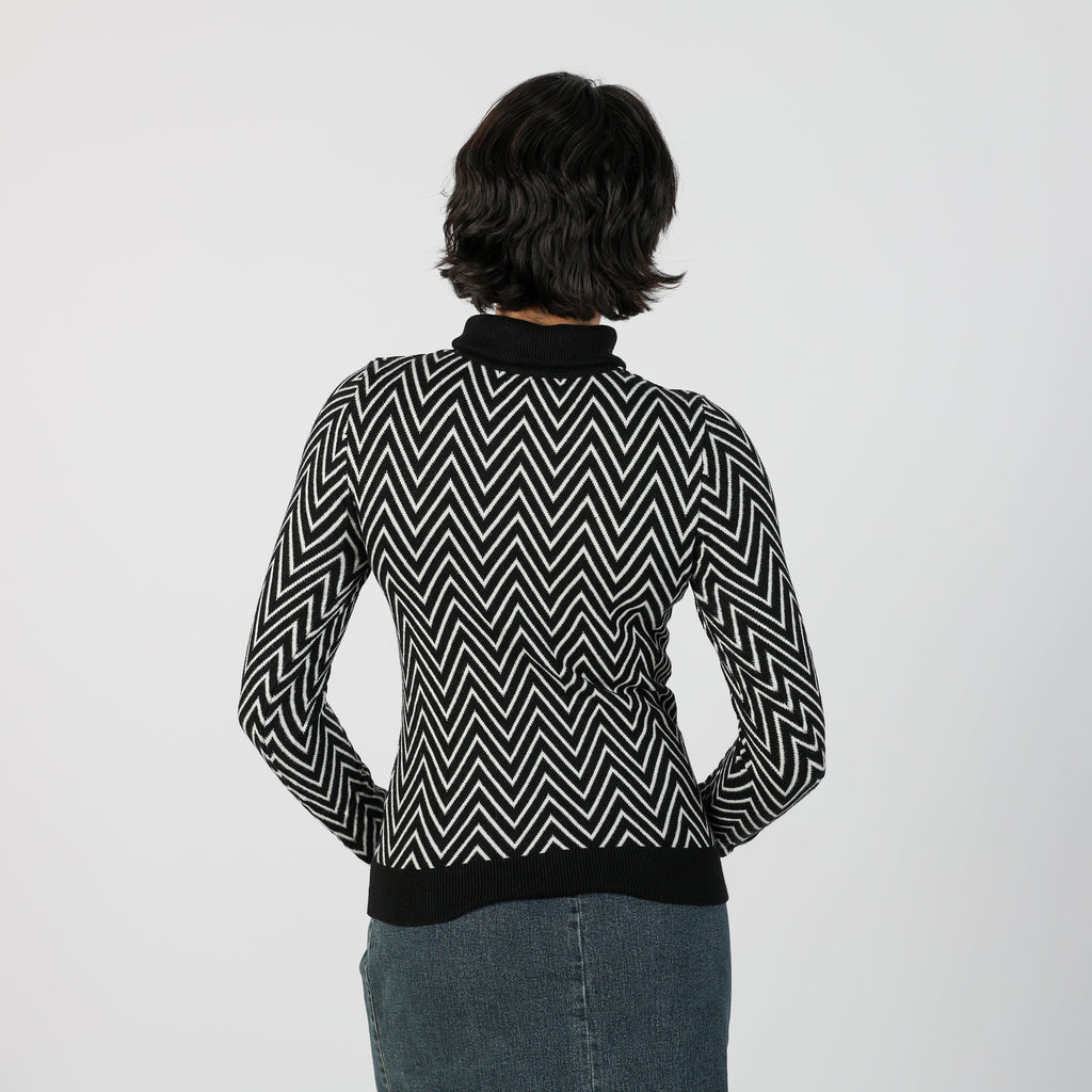 Black Y2K Amisu Knitted Jumper (S)
