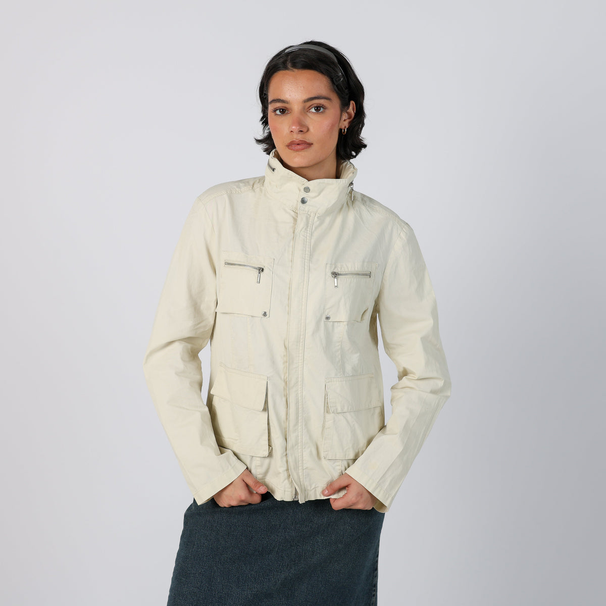 Cream Y2K Oviesse Light jacket (M)