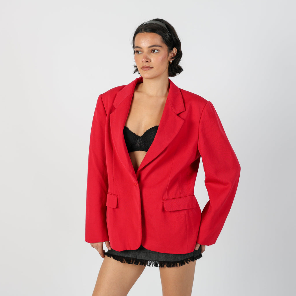 Red Y2K Marella Blazer Oversized (L)