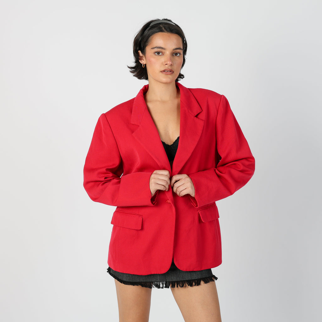 Red Y2K Marella Blazer Oversized (L)