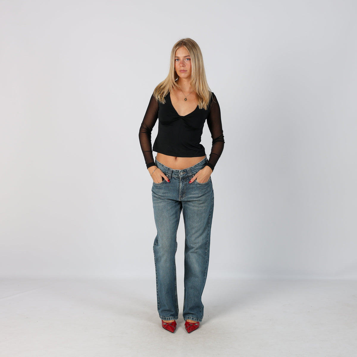 Light Blue Y2K Dad & Wide Jeans Tom Tompson (S)