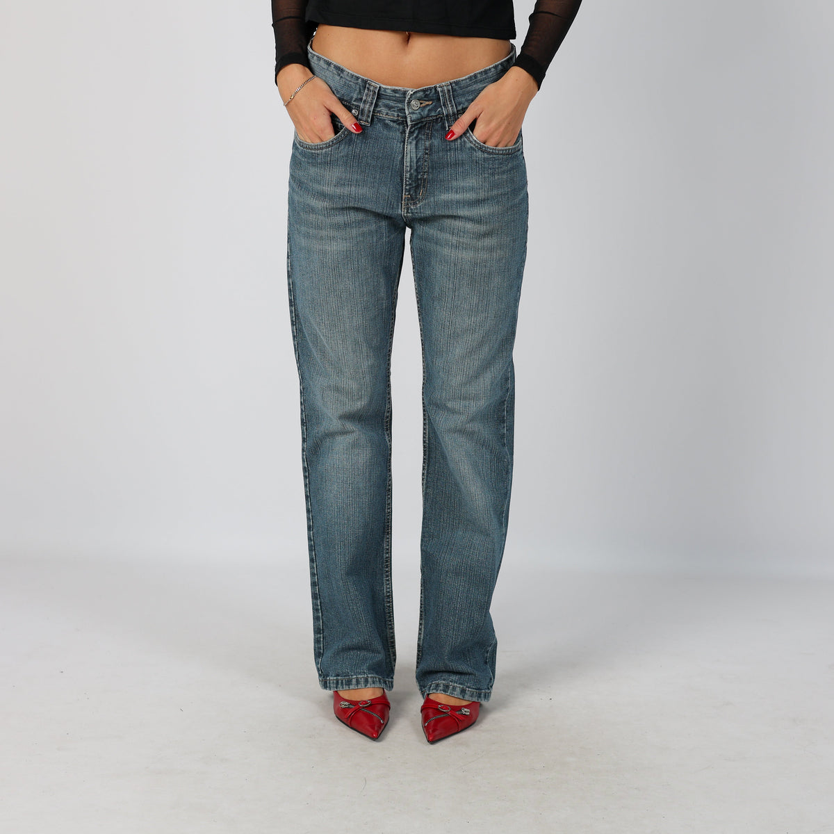 Light Blue Y2K Dad & Wide Jeans Tom Tompson (S)