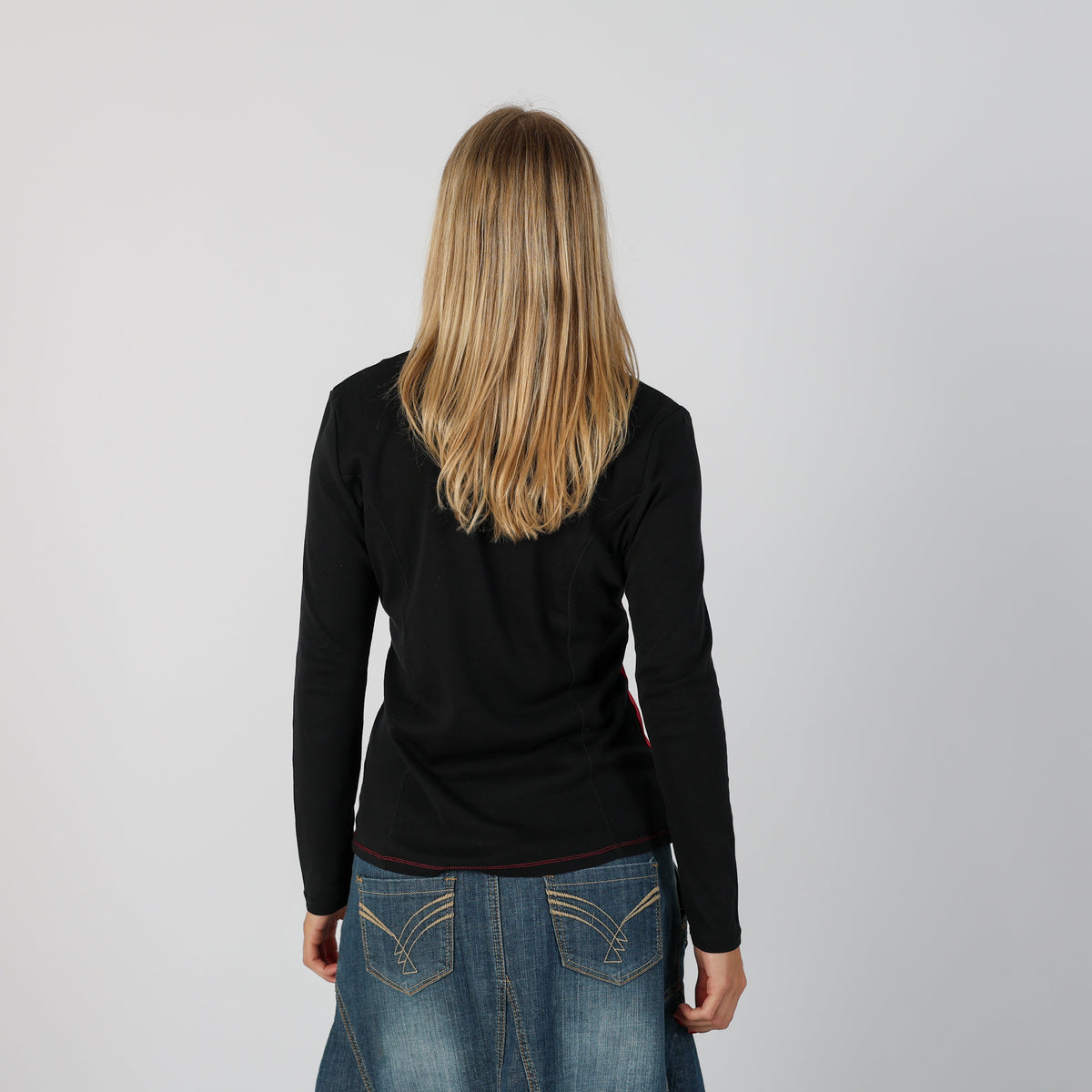 Black Y2K Long Sleeve Top (M)