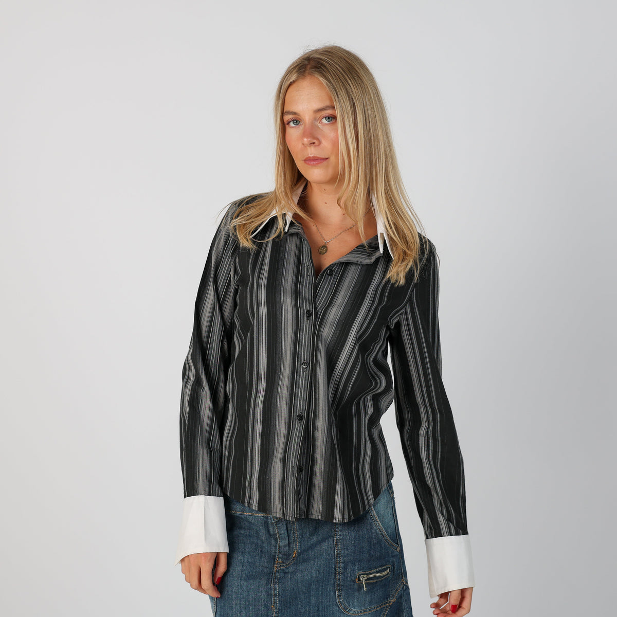 Charcoal Grey Y2K Mexx Shirt (10)
